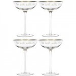 Ava & I Set of 4 Champagne Saucers Clear