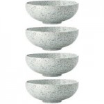 Maxwell & Williams Caviar Speckle Set Of 4 19cm Coupe Bowls Grey