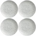 Maxwell & Williams Caviar Speckle Set Of 4 28cm Coupe Plates Grey