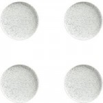 Maxwell & Williams Caviar Speckle Set Of 4 21cm High Rim Plates Grey