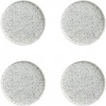 Maxwell & Williams Caviar Speckle Set Of 4 24cm High Rim Plates Grey