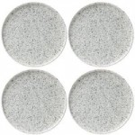 Maxwell & Williams Caviar Speckle Set Of 4 27cm High Rim Plates Grey
