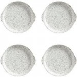 Maxwell & Williams Caviar Speckle Set Of 4 20cm Plates with Handles Grey