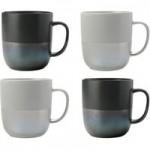 Maxwell & Williams Lune Lustre Set Of 4 Mugs Grey