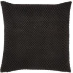 Large Black Chenille Spot Cushion Black