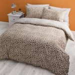 Leopard Natural Reversible Duvet Cover and Pillowcase Set Natural