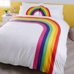 Rainbow Duvet Cover and Pillowcase Set MultiColoured