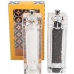 T&G Square Salt and Pepper Mill Set Clear