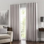 Chenille Cloud Eyelet Curtains Cloud (White)