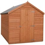 7ft x 5ft Shire Overlap Value Shed Brown