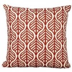 Outdoor Red Leaves Cushion Red