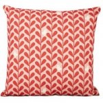 Outdoor White Birds on Red Leaves Cushion Red