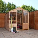 6ft x 6ft Winchester Wooden Apex Greenhouse Natural