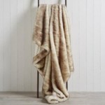 5A Fifth Avenue Tonal Faux Fur 150cm x 200cm Throw Natural