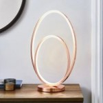 Menton Copper Infinity Integrated LED Table Lamp Copper