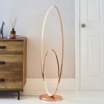 Menton Copper Infinity Integrated LED Floor Lamp Copper