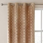 Emmie Gold Velour Eyelet Curtains Gold