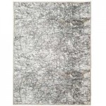Shimmer Salvage Map Rug White