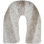 Teddy Bear Snow Leopard Print V-Shaped Pillow Natural