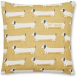 Sausage Dog Ochre Cushion Cover Ochre