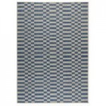 Indoor and Outdoor Squares Rug Blue