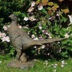 Solstice Sculptures Rust Effect Pheasant Sculpture Natural