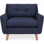 Halston Fabric Snuggle Chair Blue