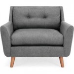 Halston Fabric Snuggle Chair Grey
