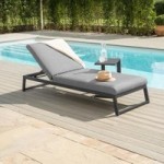 Maze Rattan Allure Grey Sun Lounger Grey