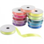 Bright Satin Ribbons 12 Pack Multicoloured