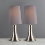 Hula Twin Pack Grey Touch Lamp Grey