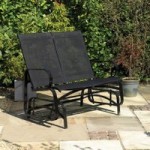 Kingfisher Black 2 Seat Glider Chair Black