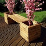 Charles Taylor Wooden Planter Bench Wood (Brown)