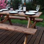 Charles Taylor Wooden Deluxe Picnic Table Wood (Brown)