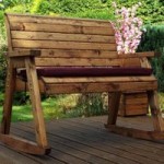 Charles Taylor Wooden Rocking Bench Wood (Brown)