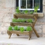 Zest 4 Leisure Stepped Herb Planter Wood (Brown)