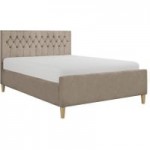Chesterfield Storage Bed – Taupe Taupe (Cream)