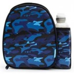 Smash Camo Insulated Lunch Bag and Water Bottle Blue