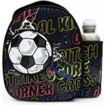 Smash Football Insulated Lunch Bag and Water Bottle Black