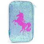 Sequin Unicorn Insulated Lunch Bag Blue