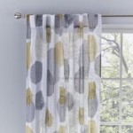 Dandelion Ochre Hidden Tab Top Single Curtain Panel Ochre
