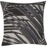 Mono Jungle Palm Cushion Grey