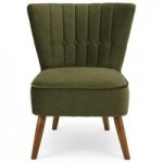 Isla Velvet Cocktail Chair – Olive Olive (Green)