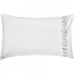 Helena Springfield Petal Embroidered White Housewife Pillowcase White