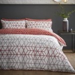 Content by Conran Linear 100% Cotton Duvet Cover and Pillowcase Set Orange