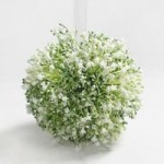 17cm Gypsophila White Pomander White