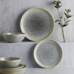 Denby Halo Speckle 12 Piece Dinner Set Grey