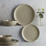 Denby Intro Warm Taupe 12 Piece Dinner Set Taupe