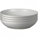 Set of Four Denby Intro Soft Grey Pasta Bowls Grey