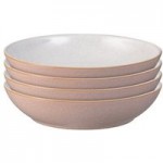 Set of Four Denby Elements Sorbet Pink Pasta Bowls Pink